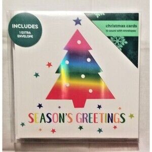 Pride Rainbow Holiday Greeting Cards Tree Season's Greetings Holiday Boxed Set